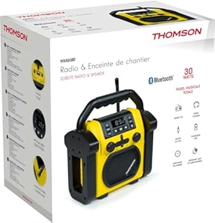 Radio et Enceinte de Chantier,Bluetooth, Radio FM, AUX in, 30 Watts Thomson (WKR50BT)