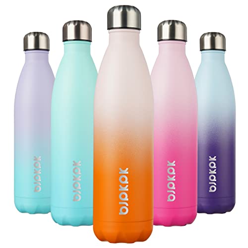 Image of BJPKPK 25 oz Insulated Water Bottle, Stainless Steel Flask, Leak Proof