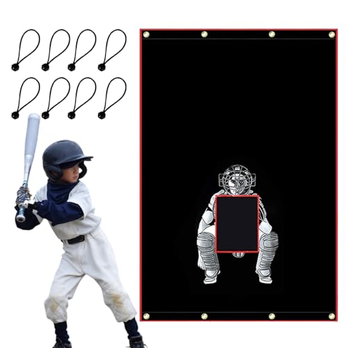 Filet de lancer de baseball Teksome 1.2x1.8 m pour arrêter les balles pendant l'exercice