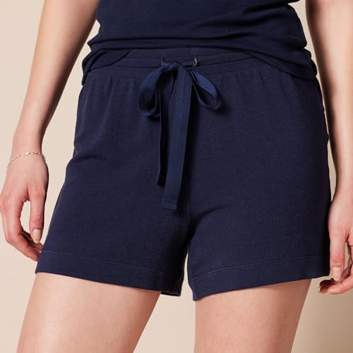 Image of Amazon Essentials Women's Lightweight Breathable Lounge Terry Pajama Shorts with Elastic Waist, Drawstring