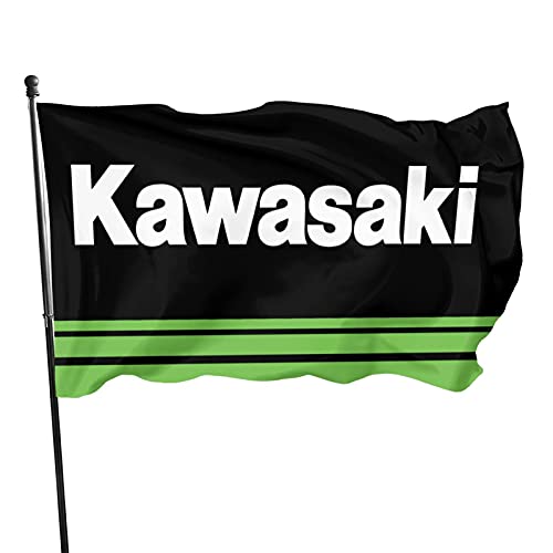 Kawasaki Motorcycle Outdoor 3x5 ft Flag Courtyard Flag Home Decoration Flag Polyester Anti-Fade Flag 3x5 Ft Flag