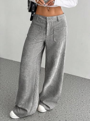 Corduroy Bottoms Women Casual Pants for Women Baggy Pants Oversized Y2k Clothes Cleanfit4