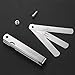 Stainless Steel Feeler Gauge Dual Marked Metric and Imperial Gap Measuring Tool (0.04-0.63 mm, 26 Blades)