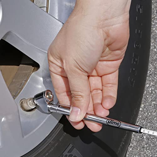 Slime 2016-A Tire Gauge, Dual Head, Pencil, 10-120 Psi, Includues Valve Extensions #TOP3