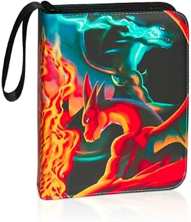 4-Pocket Trading Card Binder, Cards Holder Album, Card Collector Album Holder Fits 480 Cards with 60 Removable Sheets, Waterproof Card Collection Binder Album Gifts for Boys Girls Collectors