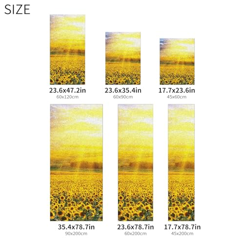 Vinilo decorativo para ventana con diseño de girasoles 23.6 x 35.4 pulgadas miniatura 3