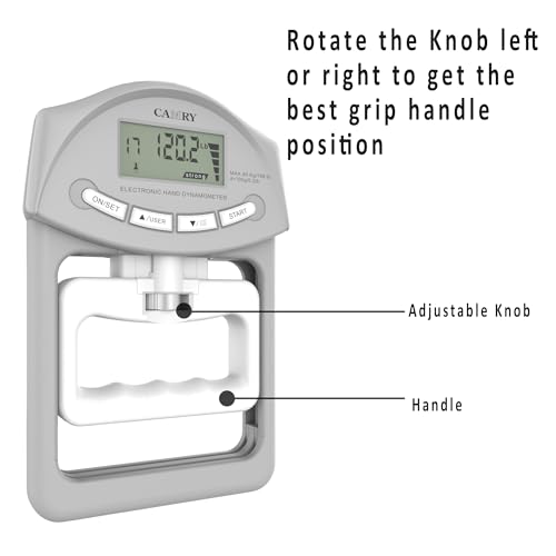 Image of CAMRY Digital Hand Dynamometer Grip Strength Measurement Meter 198Lbs / 90Kgs Auto Capturing Electronic Hand Grip Power