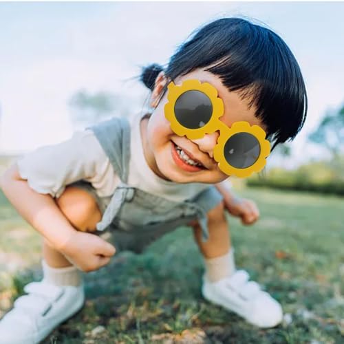 8 Pcs Toddler Sunglasses Heart Round Flower Shaped Sunglasses Colorful Cute for Girls Party Outdoor4