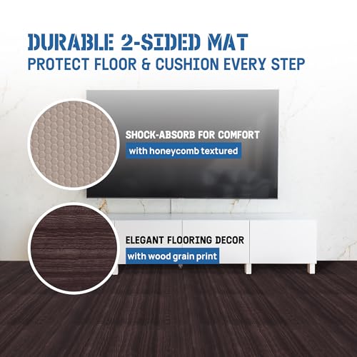 Image of Yes4All EVA Interlocking Mats, Puzzle Floor Tiles, Foam Floor Padding with Border for Furniture, Home Space, Living Room, Garage 11,22,32 SQFT