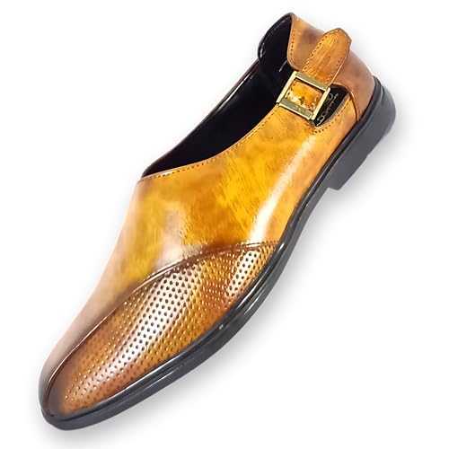 Image of ASTROVIA Men's Synthetic Leather Outdoor Loafer Shoes | Causal Shoes | Loafers | Moccasins | Lighweight Slip-On's | Soft Cushioned Insole | Trendy Non Lace-up Deisgn | Stylish & Comfortable