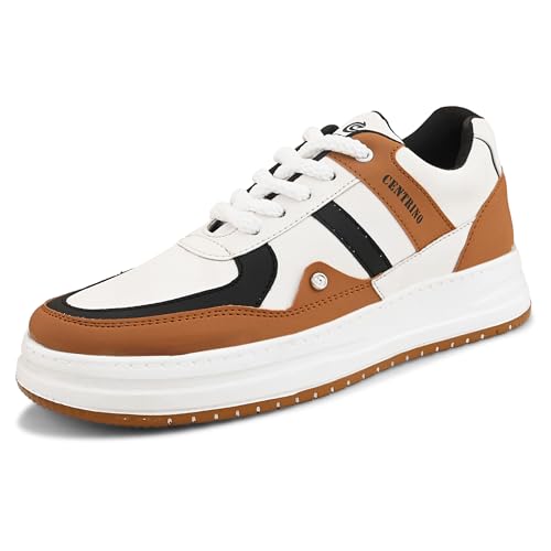 Image of Centrino Low-Top Sneakers for Men | Casual Shoes for Man Stylish | Lightweight Lace-Up Canvas Walking Shoes | Cushioned Insole | Breathable Comfortable Anti-Skid Sole | Trendy Mens Sneaker Shoes Daily (9536)
