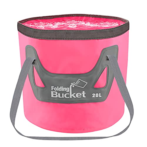 Idefair 20L Cubo de Agua Plegable,Lavabo Que Ahorra Espacio Contenedor de Almacenamiento de Agua Plegable Cubo Plegable para Acampar para Viajar Senderismo Pesca Jardinería Lavado de Autos Cover
