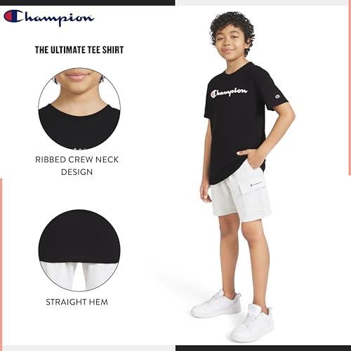 Image of Champion Boys 2 Piece Short Sleeve Shirt and Mesh Shorts Sets