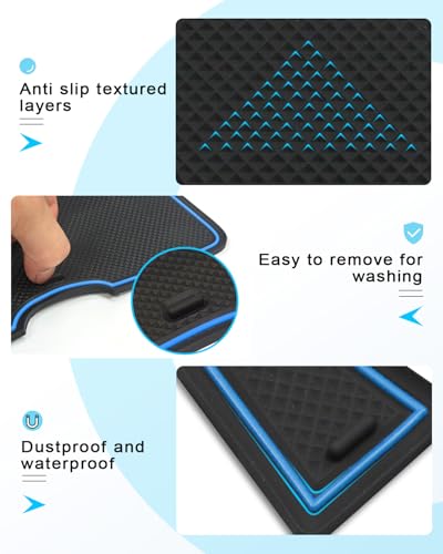 Image of CDEFG 13Pcs for 2026 Toyota Bz bZ4x Door Slot Mats Interior Pocket Inserts | for 2026 Toyota Bz bZ4x (XLE /XLE Plus /Limited) Accessories Door Slot Coverage Console Insert Pocket Rubber Set, Blue