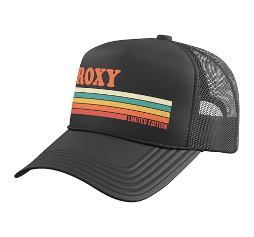 Roxy Retro Personalized First Name Vintage Stripes Trucker Hat miniatura 1