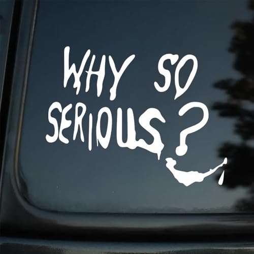 ZUKHL 2pcs Vinyl Stickers - Why So Serious? 5.91"x4.53", Suitable