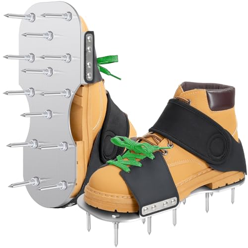 Leweio Aerator Shoes, Lawn Aerator Shoes for Grass with 3MM Metal Bottom, Aeration Shoes for Lawn...