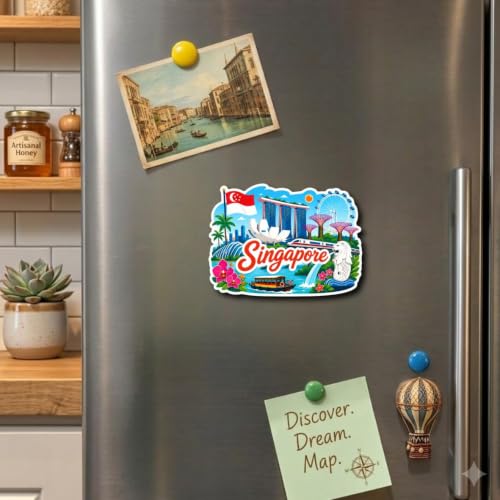 Image of Premium Fridge Magnet Sticker for Refrigerator Door | Decorative Kitchen Magnet | Strong Magnetic Sticker for Home, Office & Whiteboard, Singapore