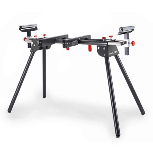 Practixx Support pour scies à onglets PX-UG-1600 | Extensible 1000-1650mm | Charge admissible 200kg | Largeur d'appui 384 mm | Pour scie à onglet radiale |...