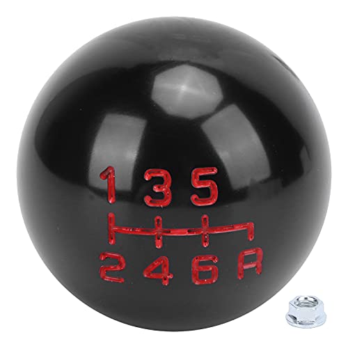 Deror, Perilla de Cambio de Marchas M10x1.5 de Repuesto para Honda Civic Fit FD2 FN2 EP3 DC2 DC5 S2000 F20C(Negro de 6 Pasos)