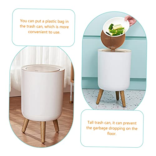 Caneca de Basura Rectangular Blanca para Oficina miniatura 3