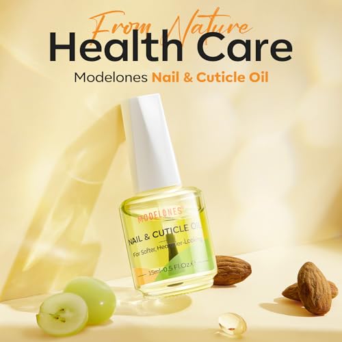 Modelones CUTICLE OIL For Nails, Natural Nail Oil For Growth And Strength Damaged Nails Vitamin E Revitalizing Essential Oils Cuticle Care 15Ml thumb #1