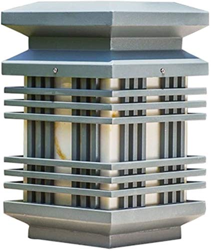 ZGYQGOO Outdoor Courtyard Post Lights, IP65 Waterproof Landscape Light - Lighting Lantern Column Lamp Lawn Antirust Waterproof Post Pillar Lamp for Fence Deck or Patio