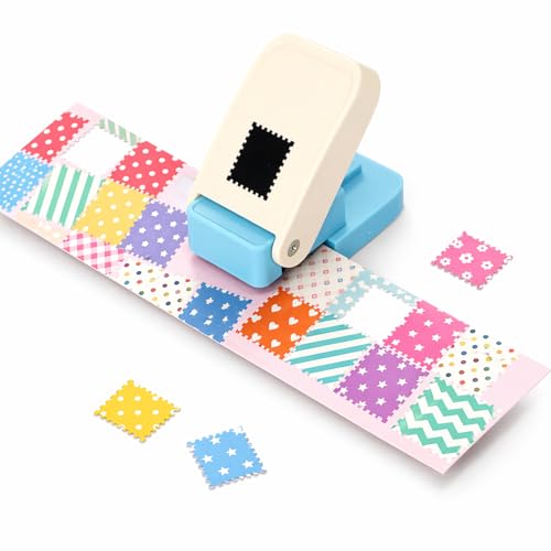 Briefmarken Stanzer Rechteckiger Briefstanzer Stanzer Briefmarkenform für Papierbasteln Scrapbooking handgemachte Papierstanzer Scrapbooking Kartenherstellung (1 x schwarzer Stempelstanzer)