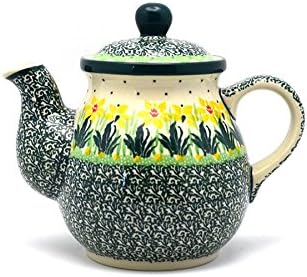 Polish Pottery Gooseneck Teapot - 20 oz. - Daffodil