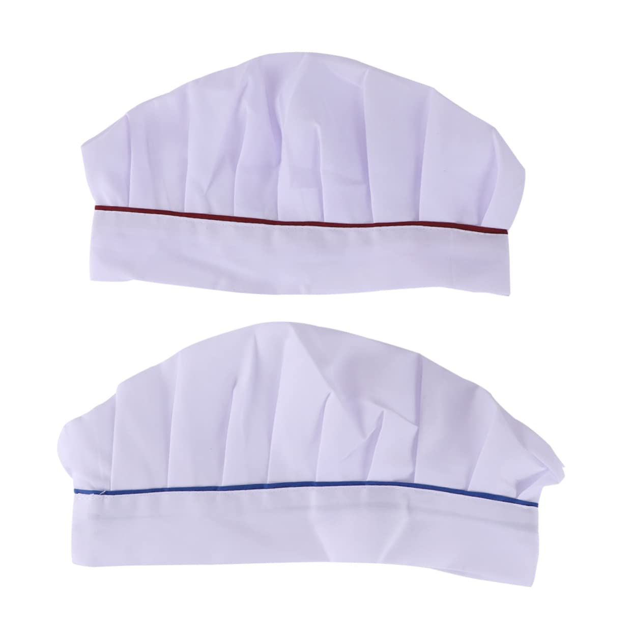 BESPORTBLE 2pcs Chef Hat Classic Mushroom Design Durable Comfortable and Safe for Cooking for Restaurants and Outdoor Grilling Easy to Distinguish Colors White