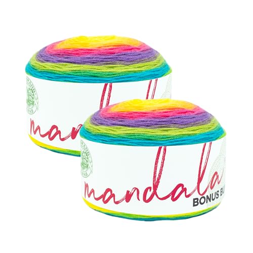 Image of Lion Brand Yarn Mandala Bonus Bundle Multicolor Yarn for Knitting, Crocheting, and Crafting, 2 Cakes, Gnome
