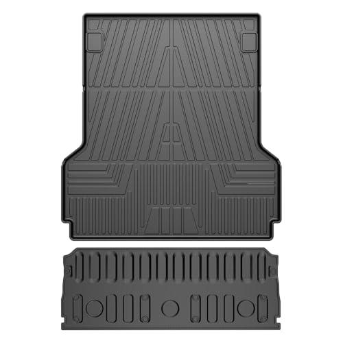 T TGBROS Tailgate & Truck Bed Mat Set for 2022-2025 2026 Ford Maverick All-Weather TPE Liner Durable & Easy to Clean Custom Fit for XL/XLT/Lariat Models