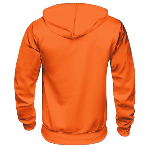Men's Halloween Pumpkin Hoodie Sweatshirts Casual Long Sleeve Drawstring Hooded Shirt Fashion Holiday Events Blouse Plus Size3