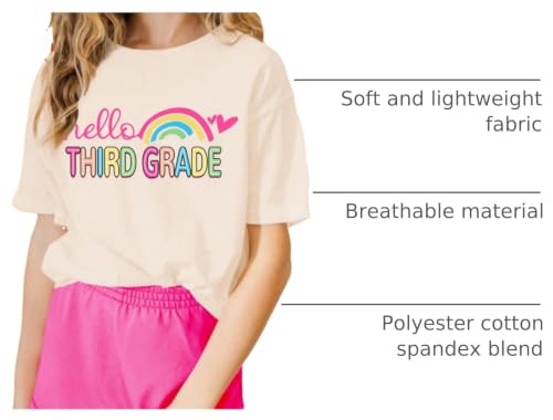 Image of First Day of School Shirt Girls Boys Preschool to 5th Grade Tshirt Kids Back to School Graphic Tee Tops