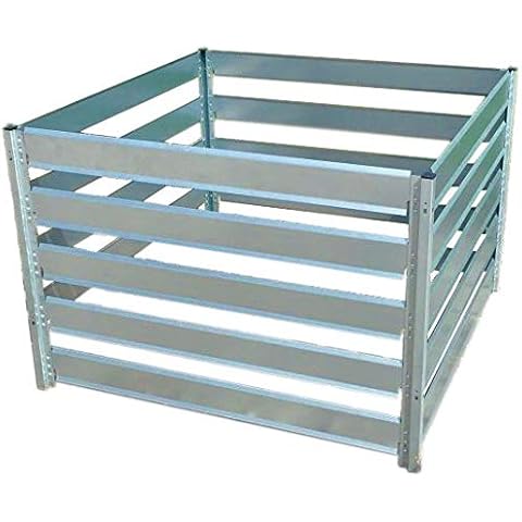 Komposter aus Metall 1,0 m x 1,0 m x 0,7 m Cover
