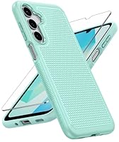 FNTCASE for Samsung A17/A16 Phone Case: Dual Layer Protective Heavy Duty Cell Galaxy Cover with Non Slip Textured Back - Shockproof Rugged Military Grade Drop Protection Bumper (Mint Green)