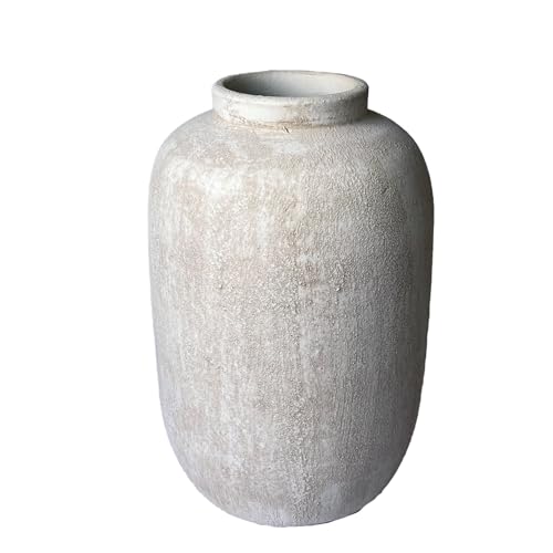 Bodenvase Avion H. 30cm D. 20cm Creme grau Keramik CreaFlor Home