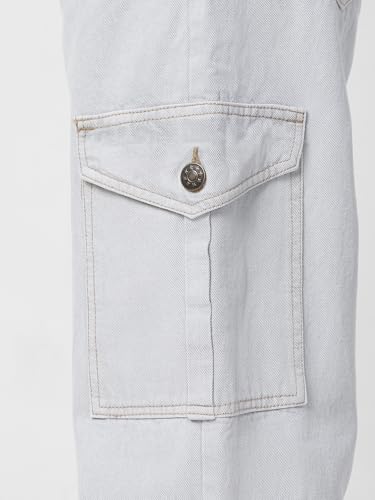 Image of Neostreak Men's Loose Baggy Fit Washed Cargo Jeans with 6 Pockets Non-Stretchable