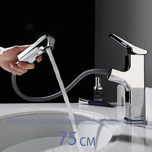 Grifo de lavabo extraíble que soluciona la falta de espacio y limpieza en baño 2