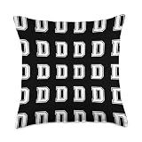 Varsity Collection Letter D College Varsity Style Preppy School Font Team Throw Pillow, 18x18, Multicolor