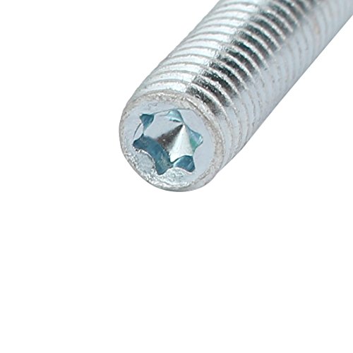 Image of uxcell M6x90mm Carbon Steel Zinc Plated Torx Head Self-Tapping Hanger Bolt 12pcs