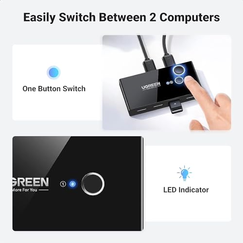 Boîtier De Commutation Hub 4x Usb 3.2 Gen 1 Répartiteur Usb Pour Deux Ordinateurs - vue 7