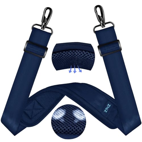 Image of ZINZ 60 inch Universal Bag Strap with Ultra-thick Fixed Breathable Pad Adjustable Heavy-duty Shoulder Strap for Laptop Crossbody Luggage Gym Camera Bag and more -D01B01