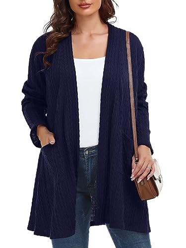 Image of BELAROI Plus Size Cardigan Sweaters for Women 2026 Pockets