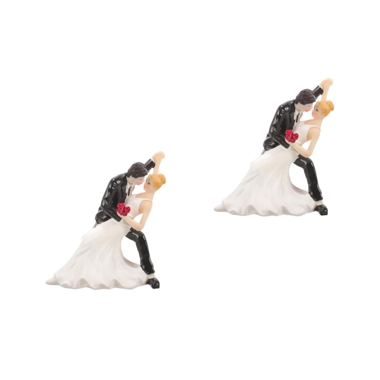 Mikikit 2 Pezzi Decorazione per Torte Nuziali Cake Topper Sposi Accessorio per Matrimonio e Anniversari Realizzazione e Durabilità Atmosfera e Accogliente