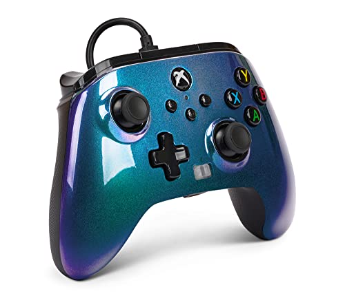 PowerA Enhanced Wired Controller for Xbox Series X|S - Aurora Borealis, gamepad, wired video game controller, gaming controller, Xbox Series X|S, Officially Licensed for Xbox (Amazon Exclusive)
