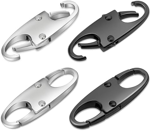 Anti Theft Zipper Clip Lock Theft Deterrent for Travel Luggage Backpack Purse (4 Pcs, 2 Black and 2 Silver) 7