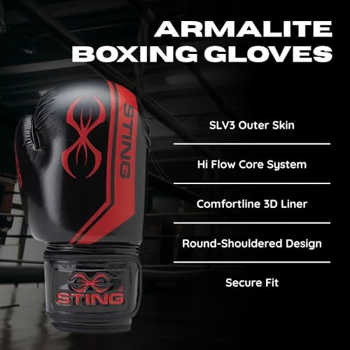 Image of STING Armaplus Boxing Gloves for Training, Sparring & Competition Preparation | Lightweight T3 Performance Material | Shock Absorption & Wrist Support