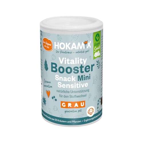 Grau - l’Original - Hokamix Vitality Booster Snack Mini Sensitive, Lot de 1 (1 x 150 g), Aliment complémentaire pour Chiens
