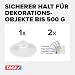 tesa Powerstrips Deckenhaken - Selbstklebender, drehbarer Haken in Weiß zum Aufhängen von Decken-Dekoration...